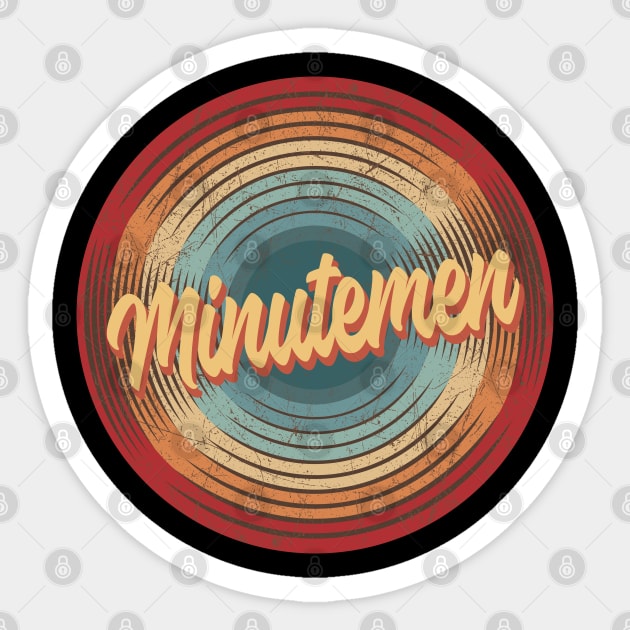 Minutemen Vintage Circle Sticker by musiconspiracy